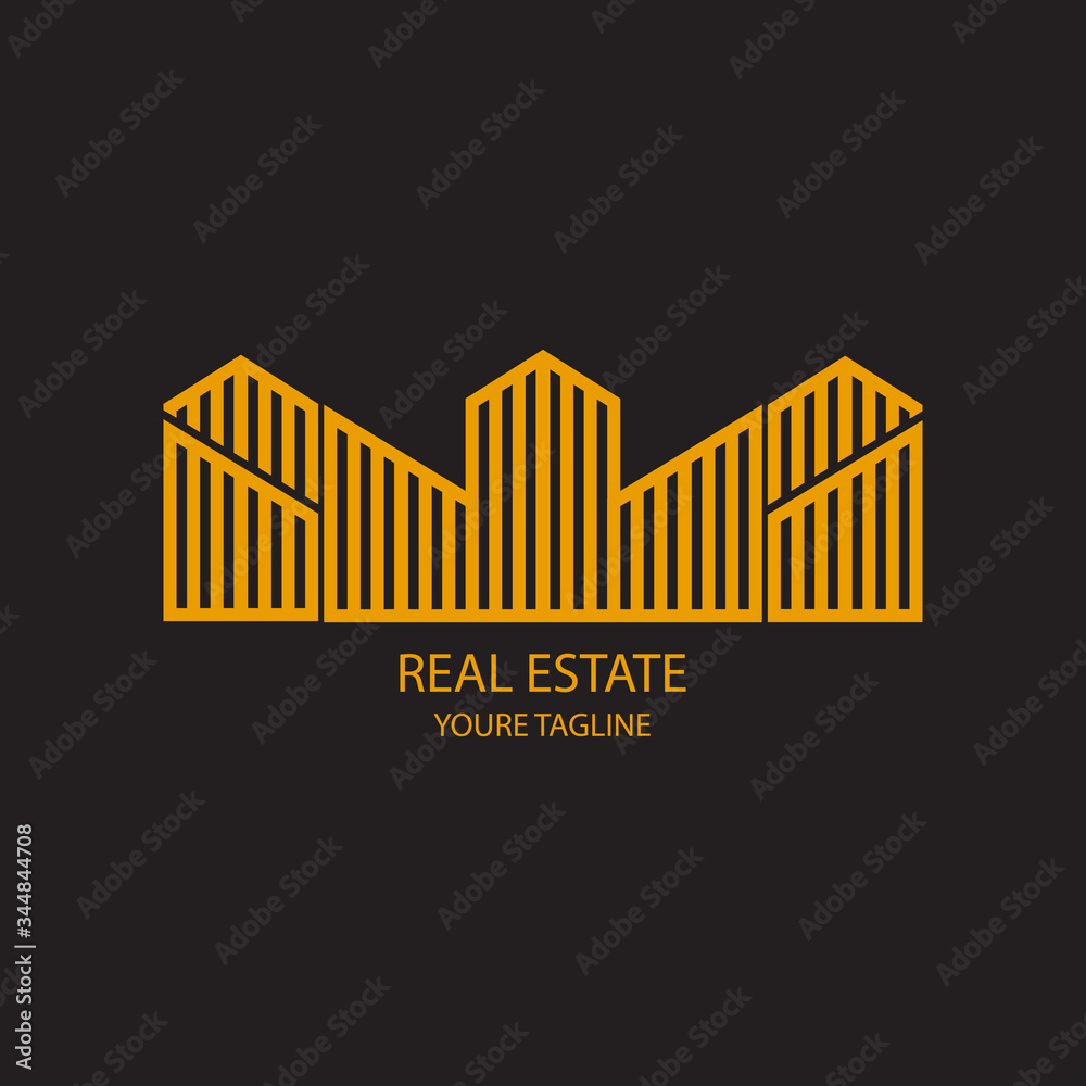 Real state logo design. illustration vector art. line Real estate logo, House, icon, Real state logo design. illustration vector art. line Real estate logo, House, icon,