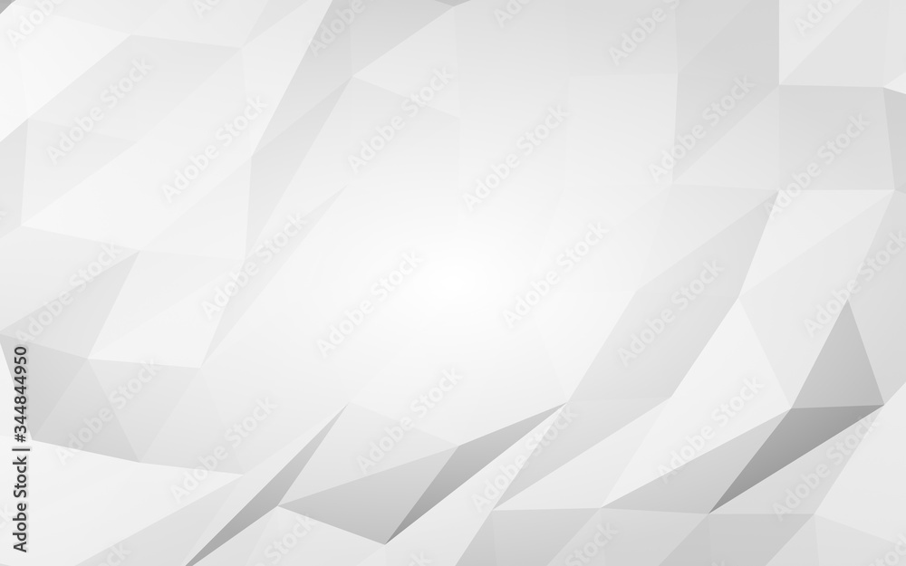 Fototapeta premium White abstract background. Lowpoly backdrop. Crumpled paper. 3D illustration