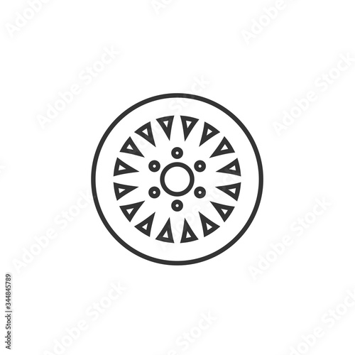 car wheel rim icon vector illustration design