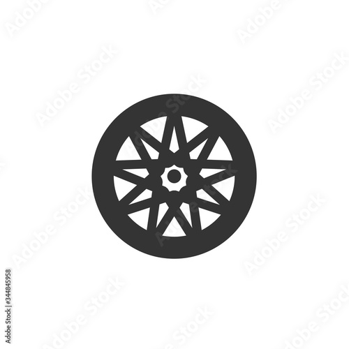 car wheel rim icon vector illustration design