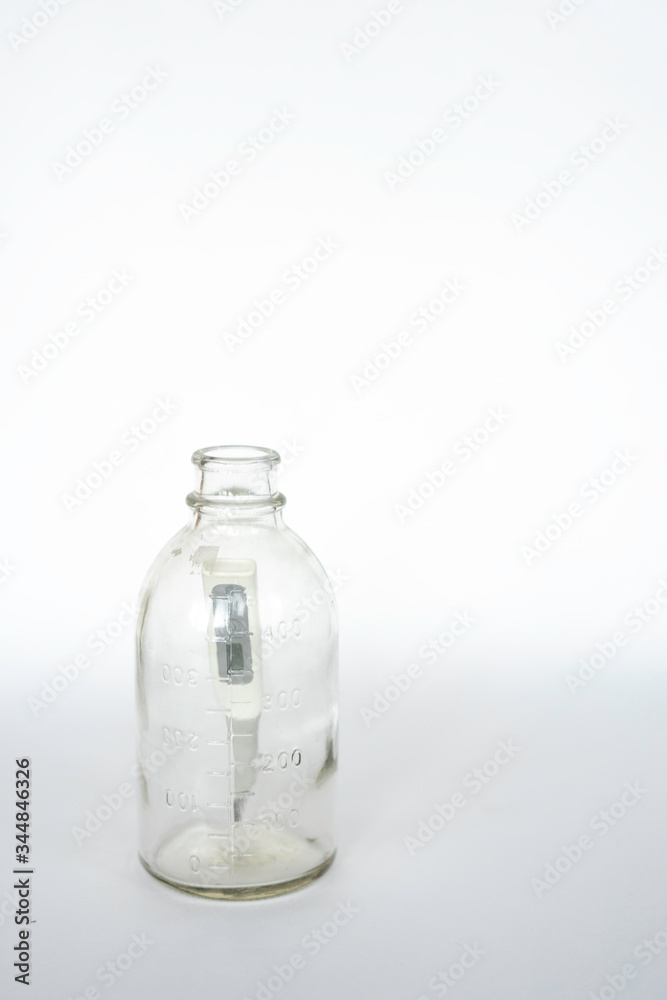 empty glass jar on white background empty glass jar on white background