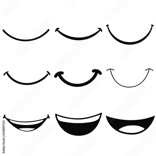 Smile icon vector set. happy illustration sign collection. laugh symbol. photo