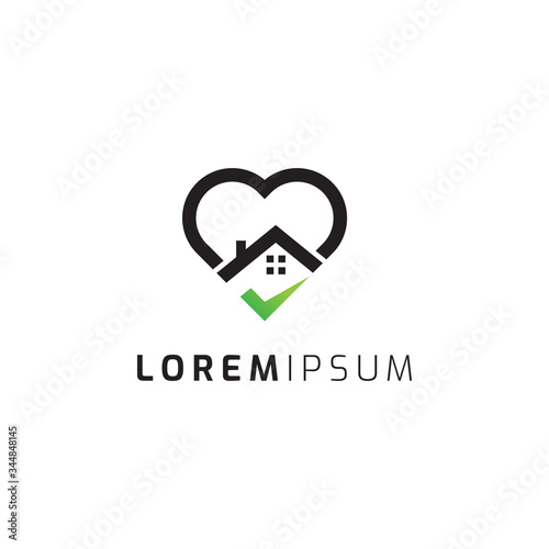 House home check logo icon template. Vector illustration. Modern design