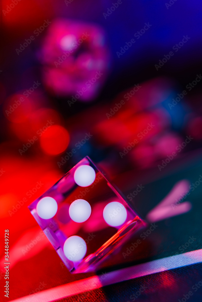 Casino Craps dice close up Casino Craps dice close up