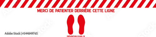 Merci de patienter derrière cette ligne - prévention Covid 19