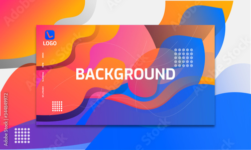 Background web landing page template with Gradient Color