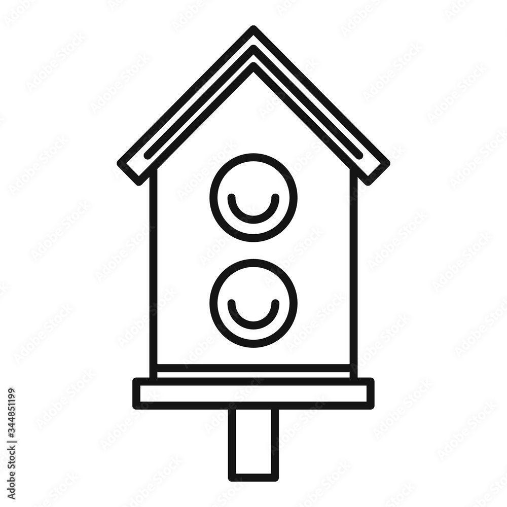 Bird house icon. Outline bird house vector icon for web design isolated on white background Bird house icon. Outline bird house vector icon for web design isolated on white background