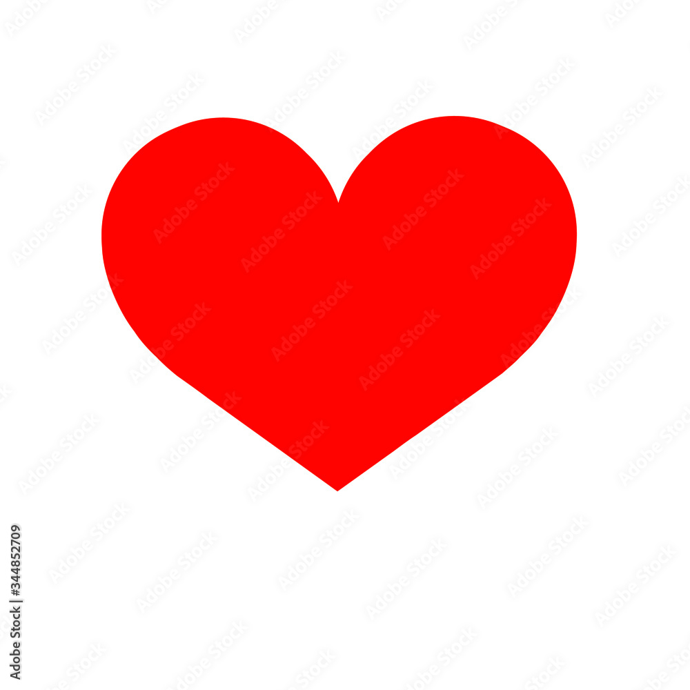 red heart isolated on white