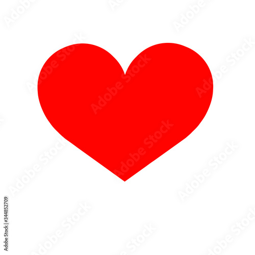 red heart isolated on white