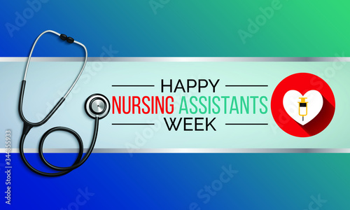 Vector illustration on the theme of certified Nursing assistants week observed each year during second full week of June.
