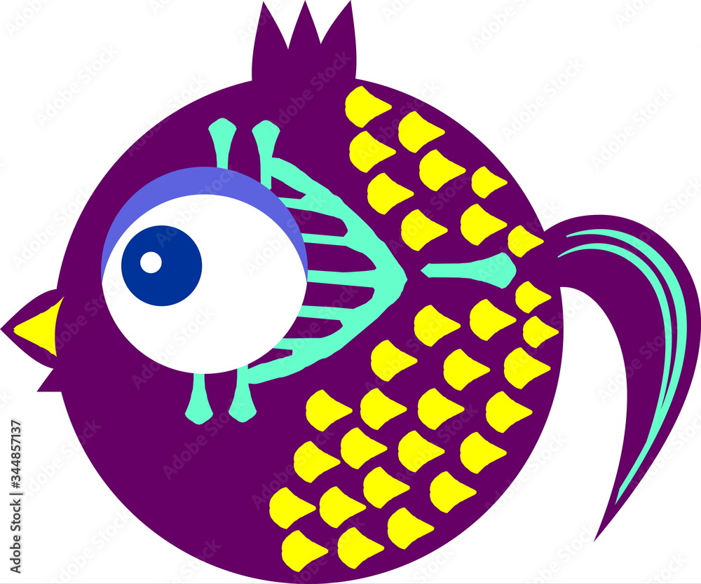 cartoon violet fish cartoon violet fish