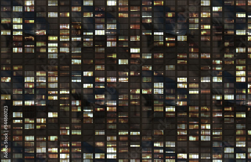 building city skycraper windows front view