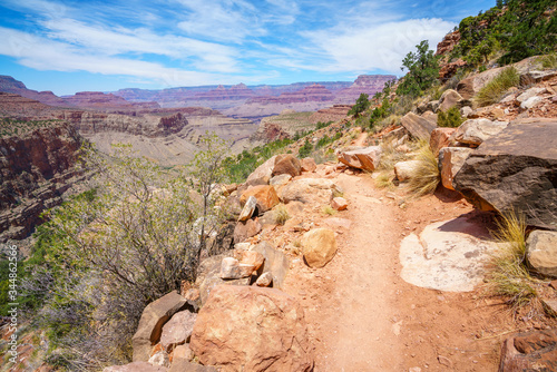 Obraz na płótnie hiking the grandview trail at the south rim of grand canyon in arizona,usa w salonie