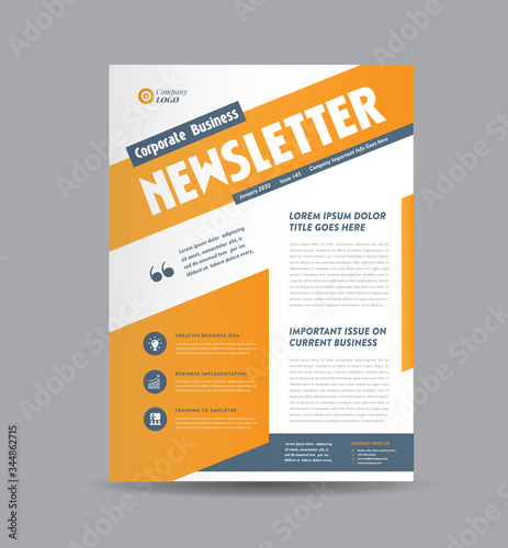 Business Newsletter Cover Design | Journal Design | Monthly or Annual Report Design 