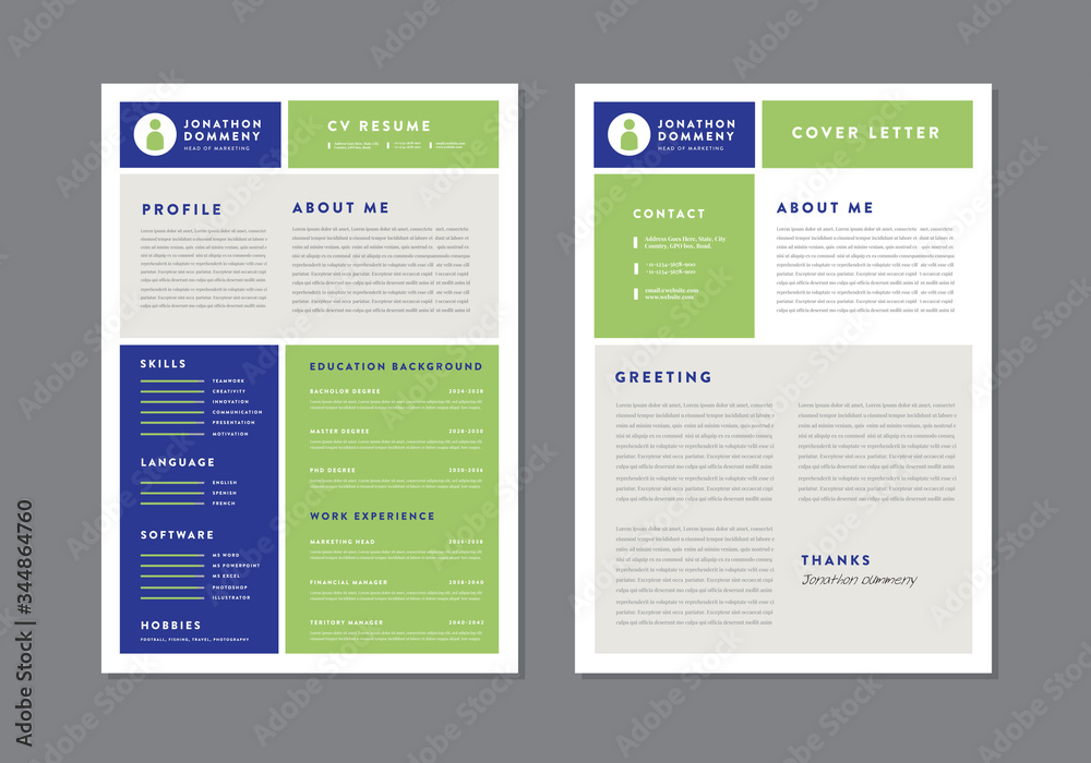 Obraz premium Curriculum vitae&nbsp;CV Resume Template Design