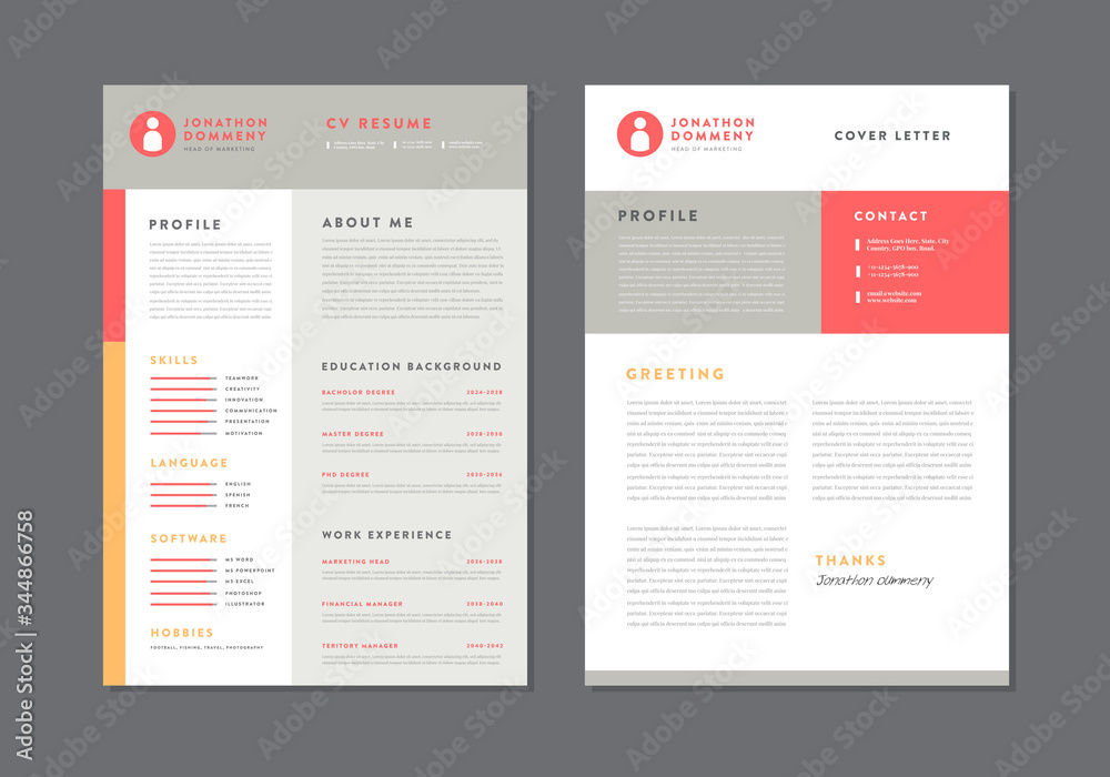 Curriculum vitae CV Resume Template Design