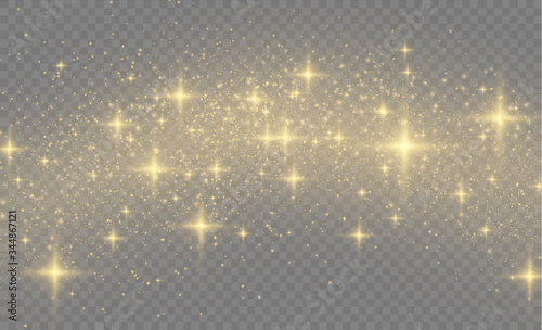 Sparkling yellow dust.