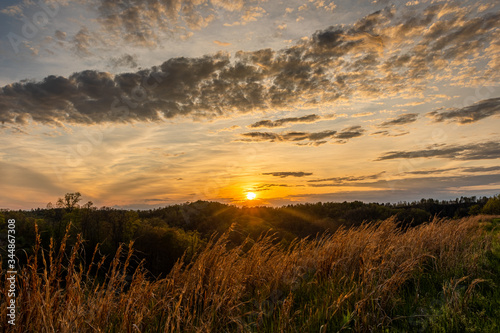 Sunset Over Mountains