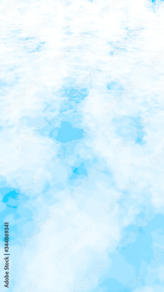 The bright sky in the morning. Blue sky background with white clouds. Cumulus white clouds in the clear blue sky. 3D illustration The bright sky in the morning. Blue sky background with white clouds. Cumulus white clouds in the clear blue sky. 3D illustration