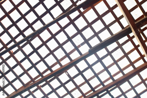 glass roof of the building