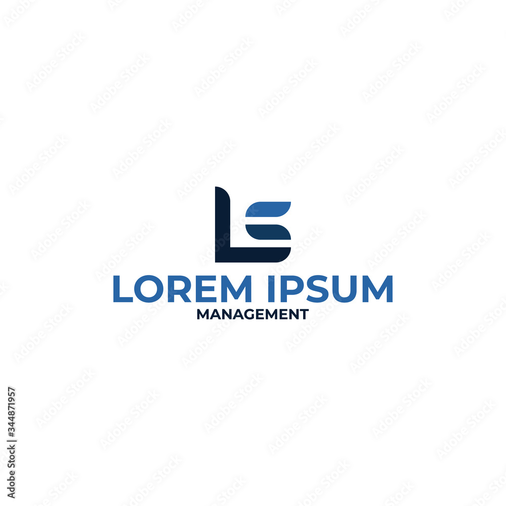 Letter L and S logo icon design template for management company.