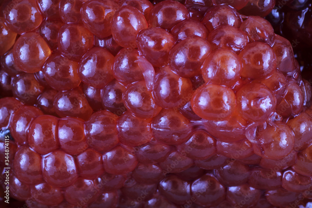 Red caviar background