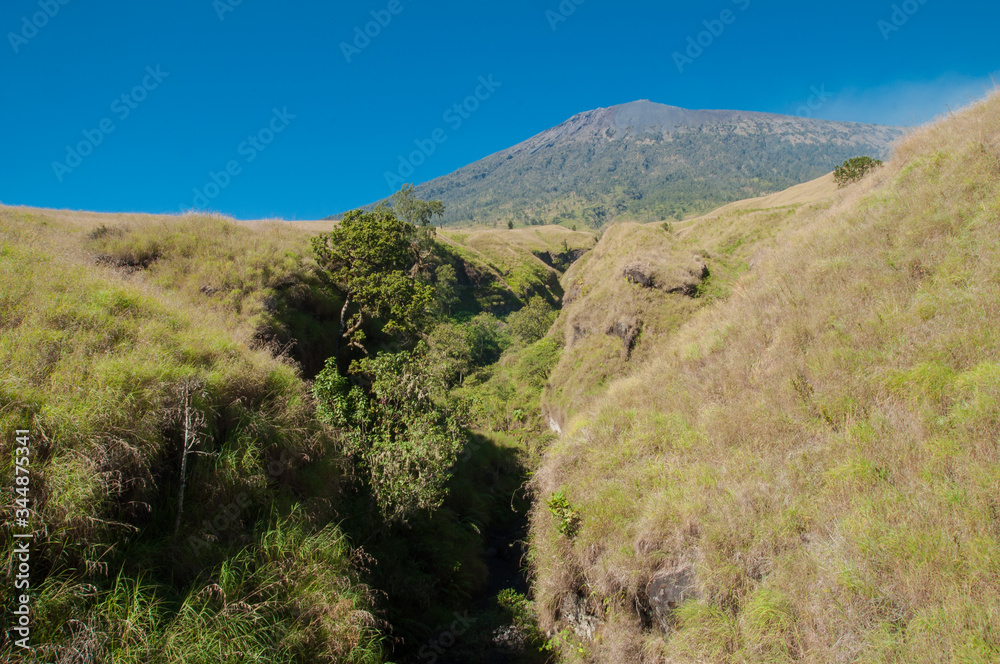 mountain landscape with blue sky