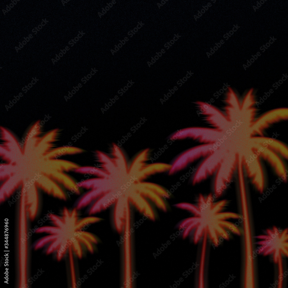 Palm trees silhouette art illustration Palm trees silhouette art illustration
