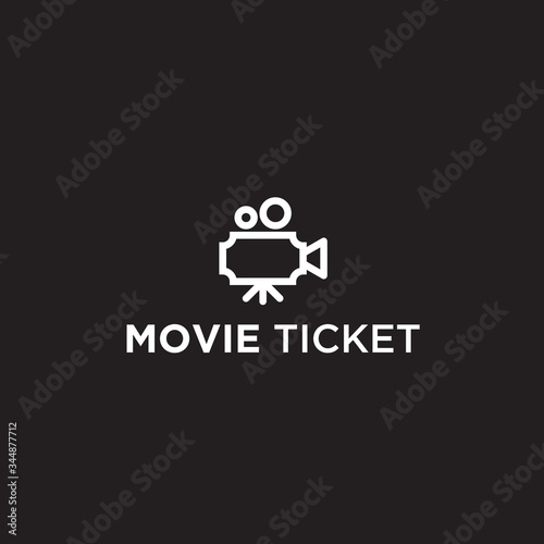 Movie ticket logo / ticket vector