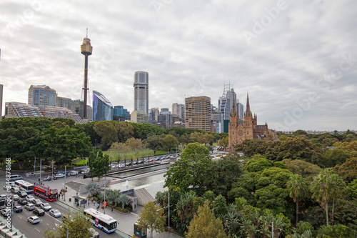 Canvas Print View Over Hyde Park Sydney