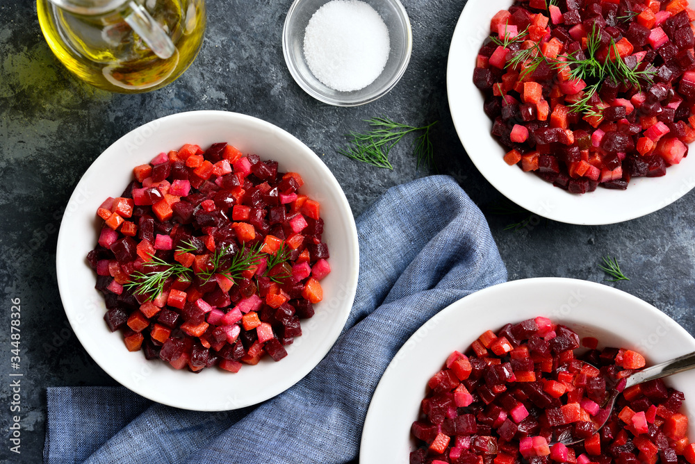 Beet salad in bowl Beet salad in bowl