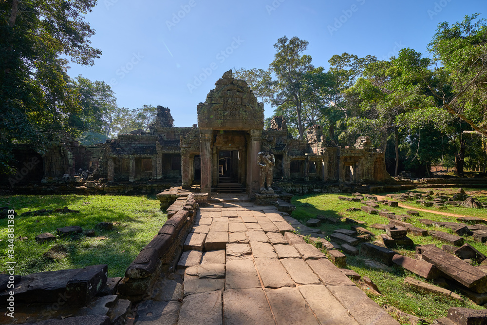 Ancient of Prasat Preah Khan temple at Angkor Wat complex, Angkor Wat Archaeological Park in Siem Reap, Cambodia UNESCO World Heritage Site