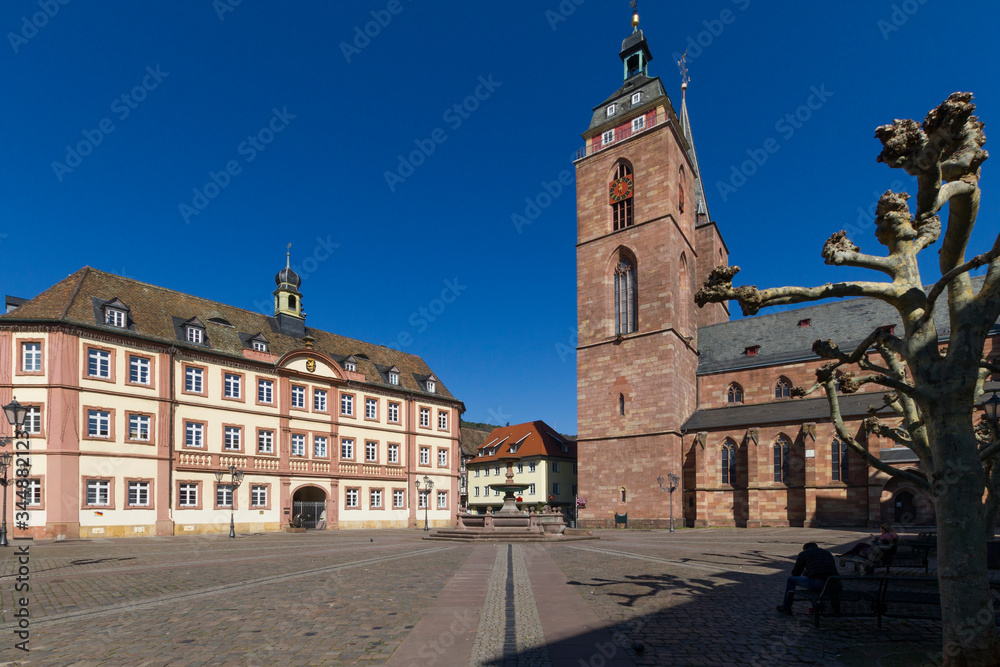 Marktplatz und Stiftskirche Neustadt an der Weinstrasse