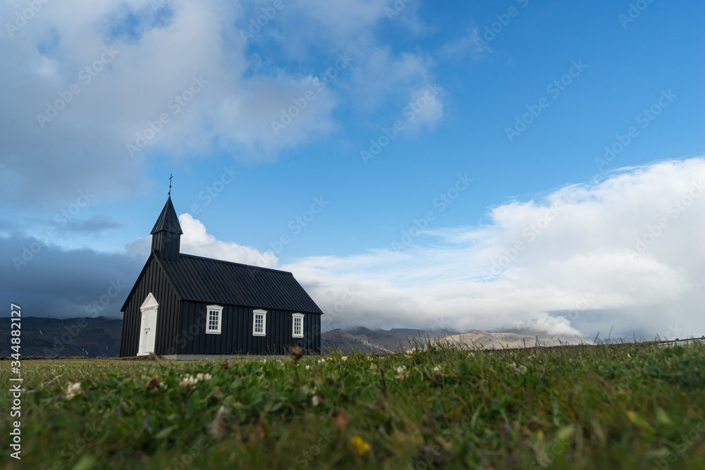 Black Church in Buda Beach, Snaefellnes Peninsula, Iceland.