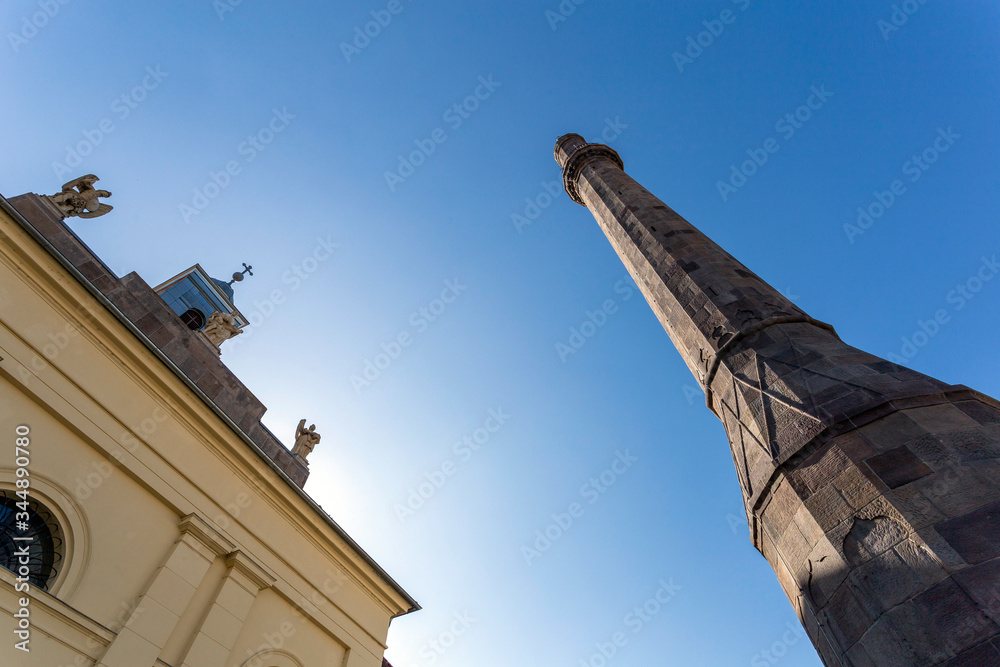 Eger Minaret, remaining northernmost Ottoman minaret in Europe. Eger Minaret, remaining northernmost Ottoman minaret in Europe.