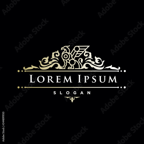 heraldic, luxury griffin logo design