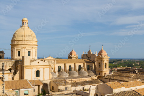 Noto, Italy, May 19, 2012 - In the baroque town of Noto in Sicily, a folk festival, the Infiorata di Noto, takes place every May, a street is adorned with images of petals.