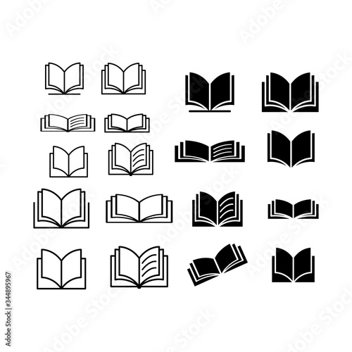 Open book icon vector