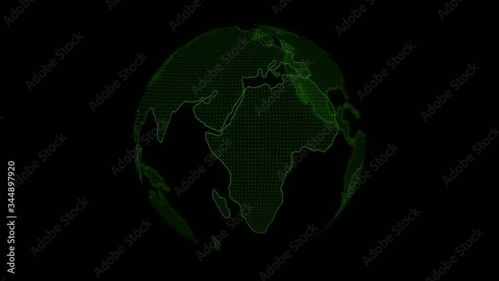 green earth map rotation with alpha background green earth map rotation with alpha background