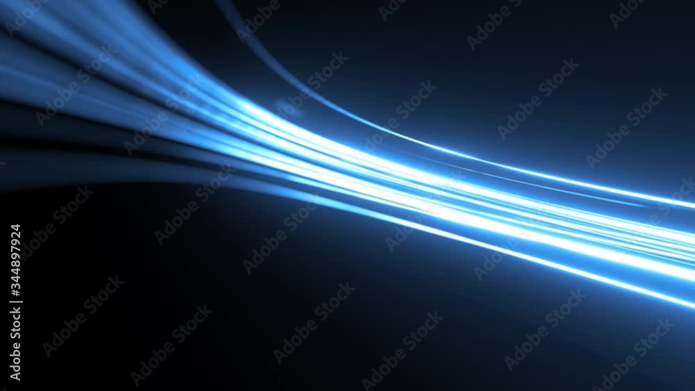 Abstract Technology Light Strokes Background/ 4k animation of an abstract high technology background with glowing 3d light strokes with fast motion path trajectory following