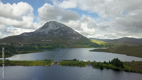 Mount Errigal aerial slow approach drone