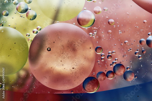 beautiful oil and water with color for background