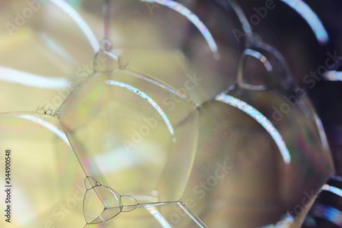 beautiful soap bubble in macro for background © changephoto