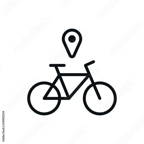 bike rental icon, bicycle location smybol, mobile for bicycle vector