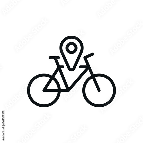 bike rental icon, bicycle location smybol, mobile for bicycle vector