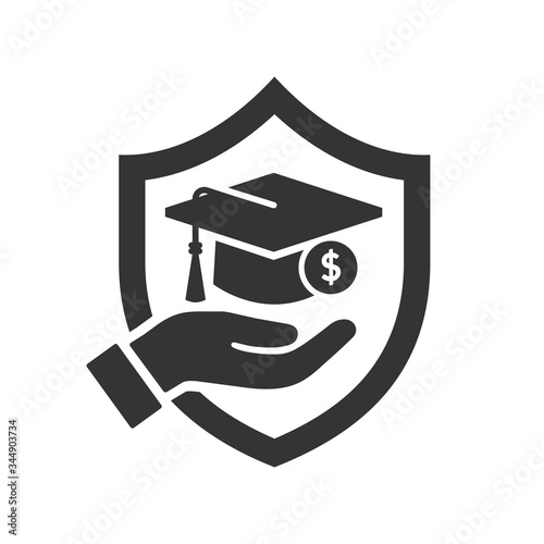 education insurance icon vector images