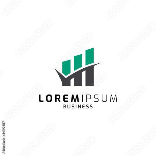 Check chart logo icon template. Vector illustration. Modern design