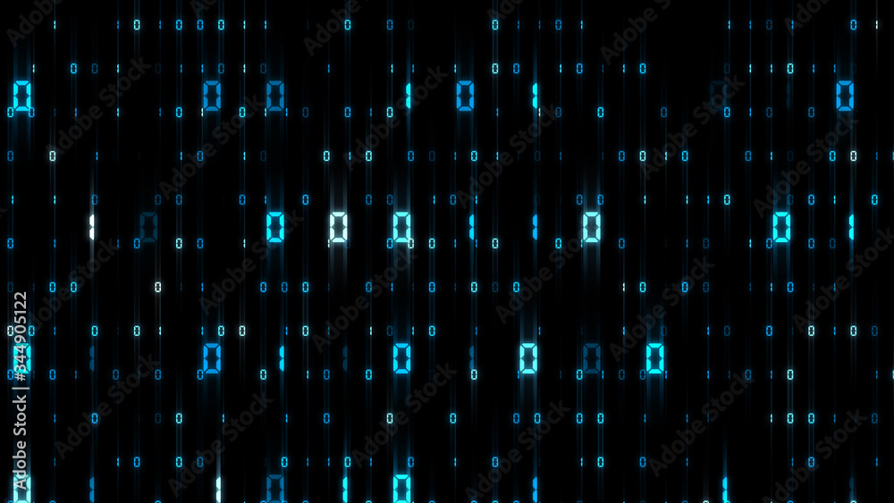 Digital World Data Space number digits text 3D illustration background. Digital World Data Space number digits text 3D illustration background.