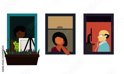 Social Distancing Graphic-  Covid 19 Stay Safe