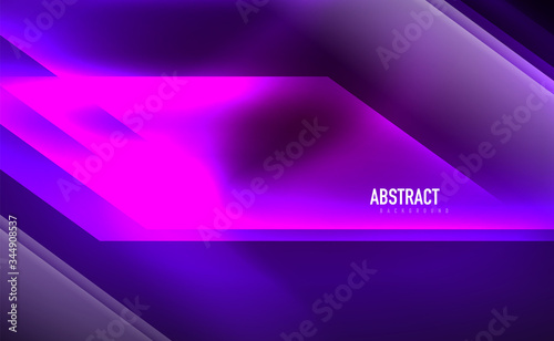 Dynamic neon shiny abstract background. Trendy abstract layout template for business or technology presentation, internet poster or web brochure cover, wallpaper